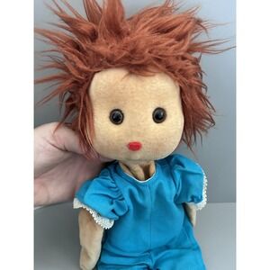 Steiff Tina Doll - Vintage 1970s - 45cm 18in Plush Fabric Floppy Body Red Hair